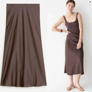 JCREW GWYNETH SLIP SKIRT BROWN XS